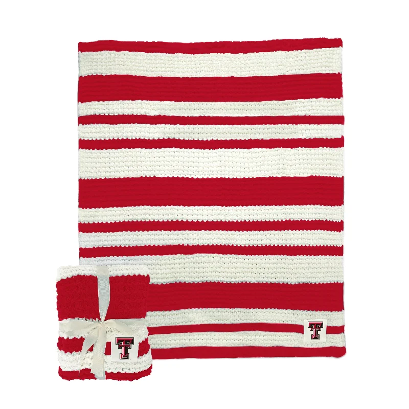 High-Quality Team Home Textiles for Fan-Centered Homes-Texas Tech Cable Knit Throw 50x60