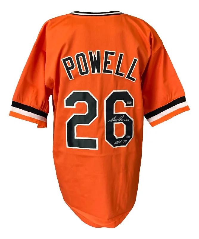 White Baseball Jersey for Classic Appeal-Boog Powell Baltimore Signed Orange Baseball Jersey MVP 70 Insc Sports Integrity