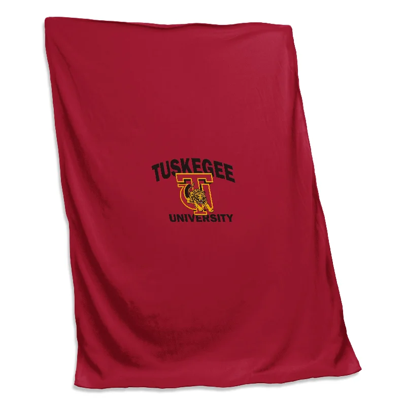 Custom Bedding Sets with Team Logos for Personalized Comfort-Tuskegee Screened Sweatshirt Blanket