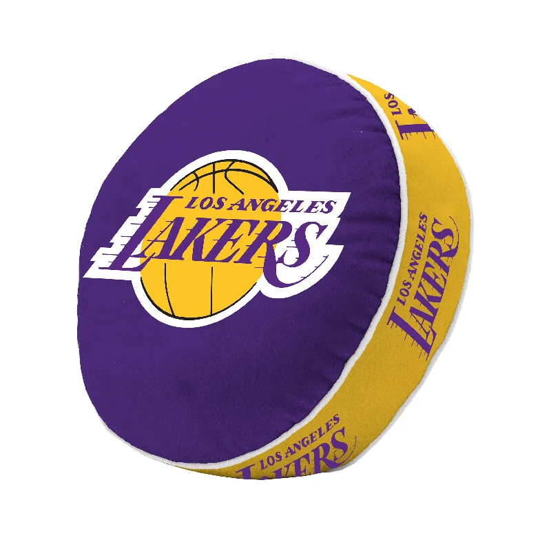 Soft Touch Team Home Textiles for Cozy Relaxation Areas-Los Angeles Lakers Puff Pillow