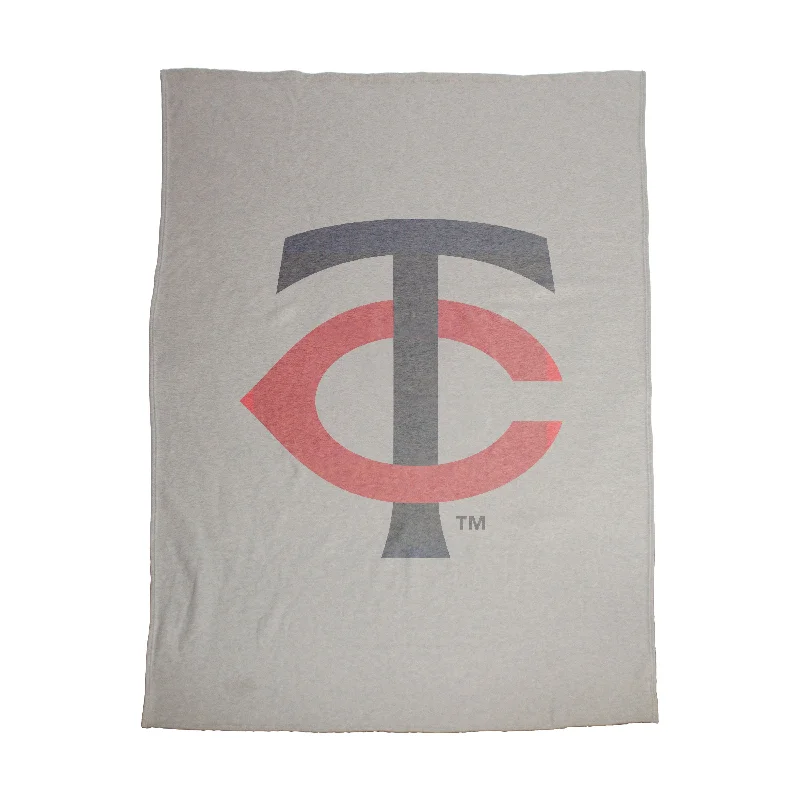 Team Home Textiles with Matching Pillows and Bedding for Complete Look-Minnesota Twins Oversized Logo Sublimated Sweatshirt Blanket