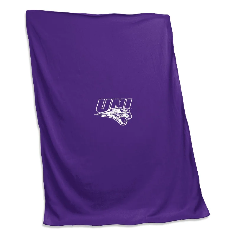 Team Home Textiles with Personalized Designs for Gift Giving-Northern Iowa Sweatshirt Blanket (Screened)