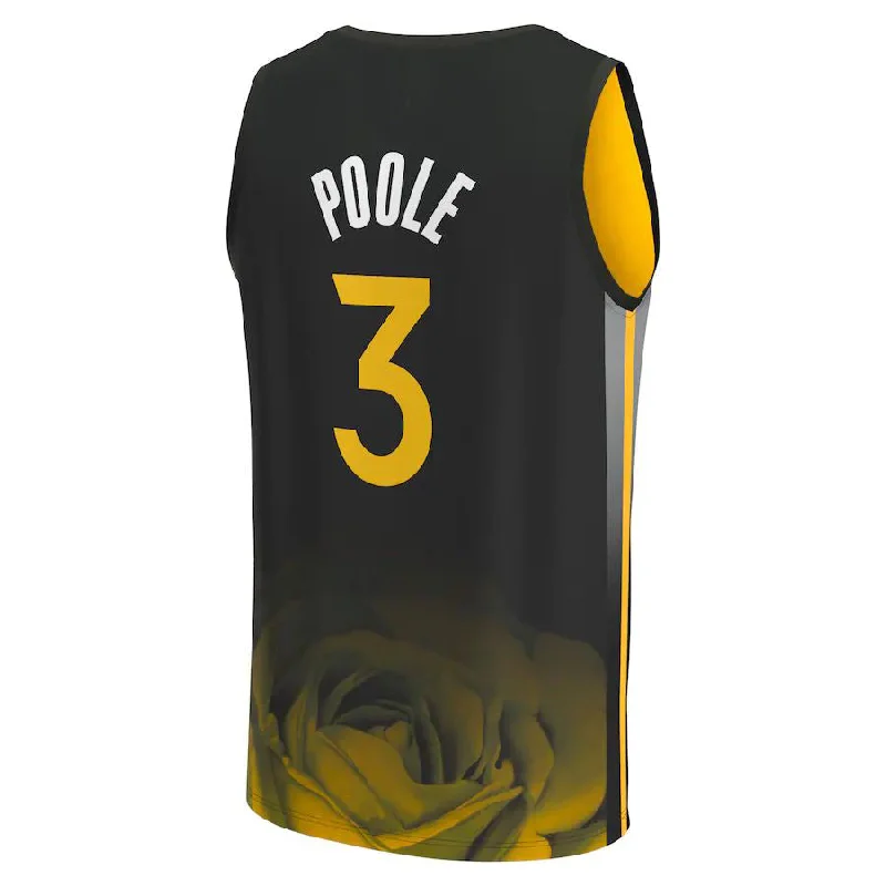 Classic White Basketball Jersey for Timeless Appeal-G.State Warriors #3 Jordan Poole Fanatics Branded 2022-23 Fastbreak Jersey City Edition Black Stitched American Basketball Jersey