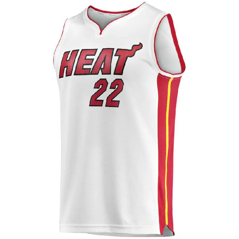 High-Performance Basketball Jersey for Athletes-M.Heat #22 Jimmy Butler Fanatics Branded Fast Break Replica Player Jersey City Edition White Stitched American Basketball Jersey