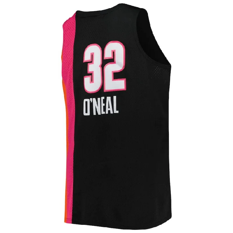 Soft Polyester Basketball Jersey for Lightweight Feel-M.Heat #32 Shaquille O'Neal Mitchell & Ness Big & Tall Hardwood Classics 2005-06 Swingman Jersey Black Stitched American Basketball Jersey