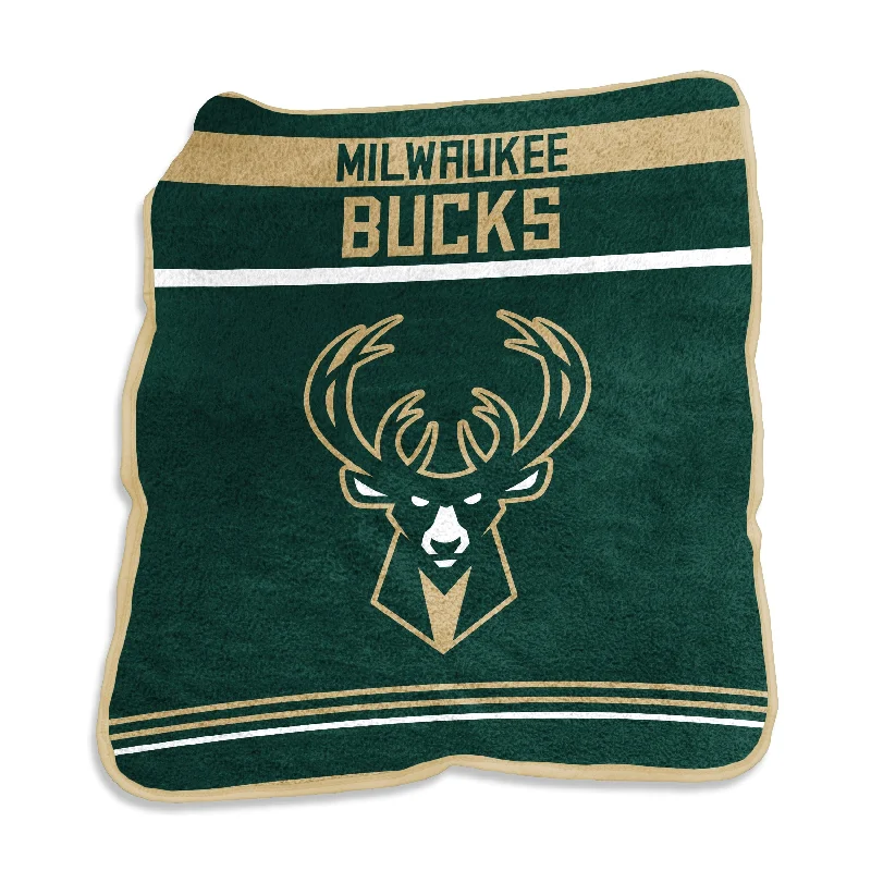 Team Home Textiles with Unique Designs for Fan-Focused Living Spaces-Milwaukee Bucks Gameday Raschel Throw