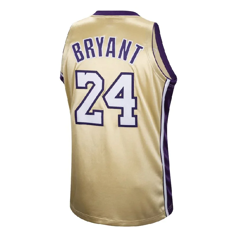 Retro-Inspired Basketball Jersey for Vintage Style-LA.Lakers #24 Kobe Bryant Mitchell & Ness Hall of Fame Class of 2020 #24 Authentic Hardwood Classics Jersey Gold Stitched American Basketball Jersey