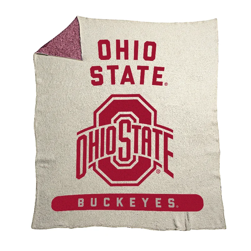 Vibrant Team Home Textiles for Full-Color Home Decor-Ohio State Prime Luxe Dreams Throw