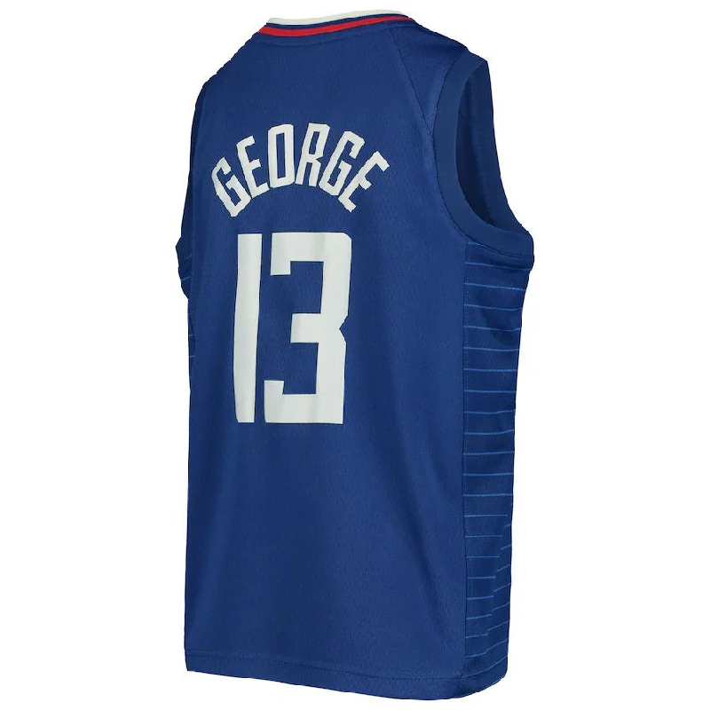 Custom Basketball Jersey with Embroidered Logo-LA.Clippers #13 Paul George Swingman Jersey Icon Edition Royal Stitched American Basketball Jersey