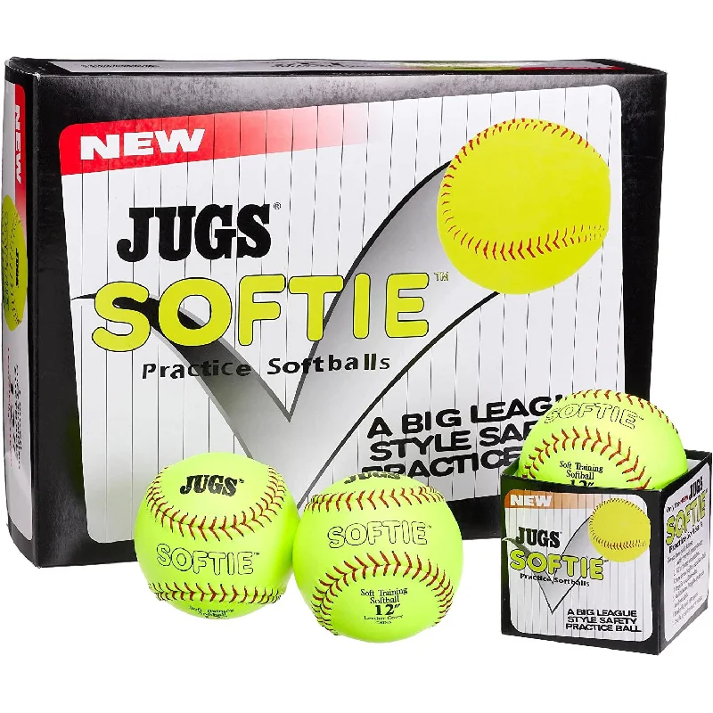 Baseball for Beginners with Soft Cover and Design-Jugs Sports - Realstic Bounce Softie Game Balls - 1 Dozen