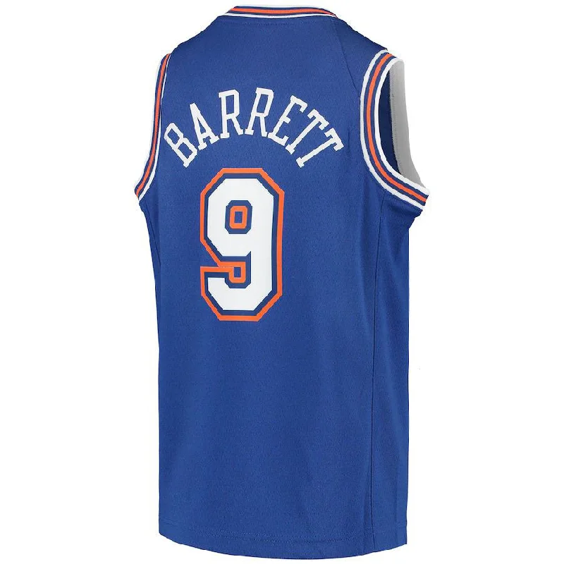 Stylish Basketball Jersey for Off-Court Fashion-NY.Knicks #9 RJ Barrett Jordan Brand  2020-21 Swingman Player Jersey Statement Edition Stitched American Basketball Jersey