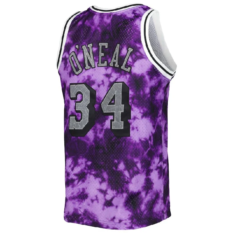 Custom Basketball Jersey for Charity Games-LA.Lakers #34 Shaquille O'Neal  Mitchell & Ness 1996-97 Galaxy Swingman Jersey Purple Stitched American Basketball Jersey