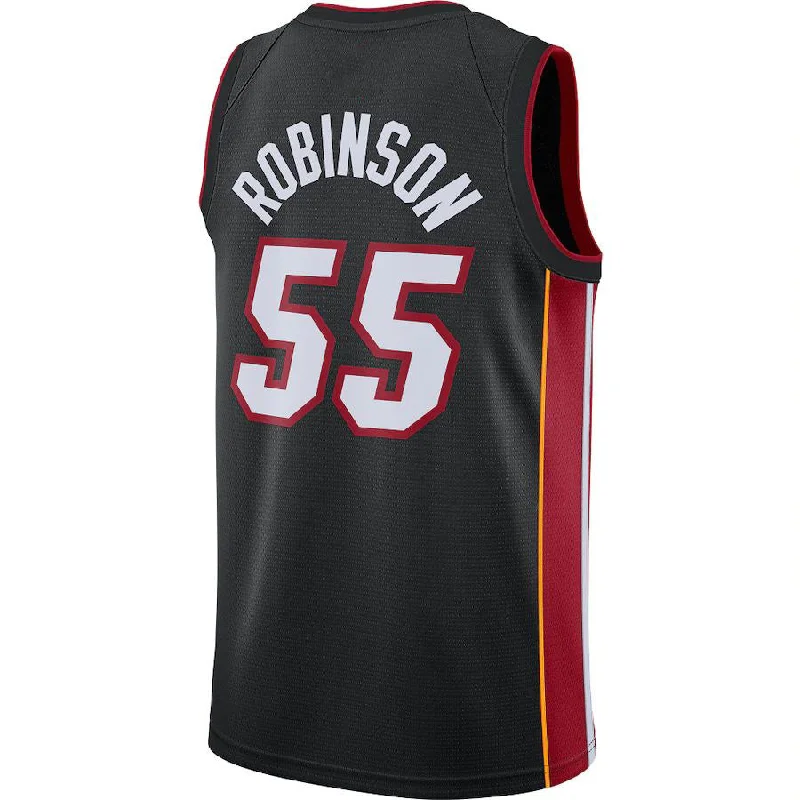 Personalized Basketball Jersey for Sports Teams-M.Heat #55 Duncan Robinson 2020-21 Swingman Jersey Icon Edition Black Stitched American Basketball Jersey