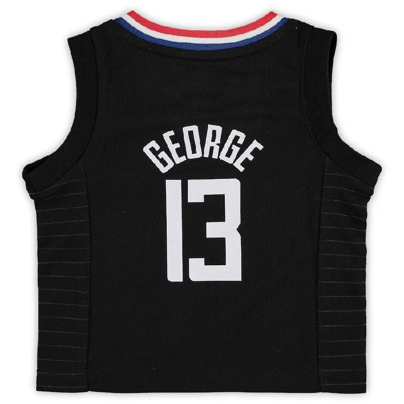 Stylish Basketball Jersey for Gym Workouts-LA.Clippers #13 Paul George Jordan Brand Infant 2020-21 Jersey Statement Edition Black Stitched American Basketball Jersey