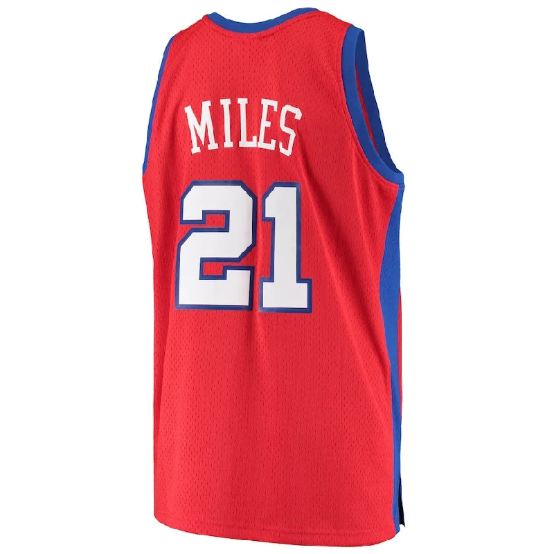 Basketball Jersey with Personalized Name and Number-LA.Clippers #21 Darius Miles Mitchell & Ness 2000-01 Hardwood Classics Swingman Jersey Statement Edition Red Stitched American Basketball Jersey