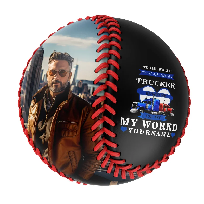 Durable Baseball for Back-to-Back Practice Sessions-Personalized Black Truck Photo Baseballs