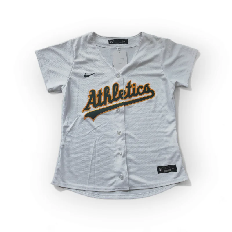 Personalized Baseball Jersey for Men and Women-Women's  Brand New Nike Oakland Athletics MLB Baseball Jersey, White, Size Medium