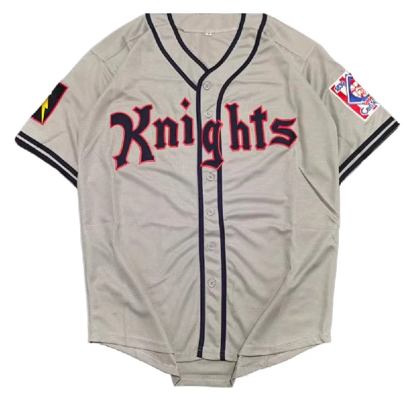 Premium Cotton Baseball Jersey for Everyday Wear-Roy Hobbs #9 The Natural Robert Redford Baseball Jersey Gray Color