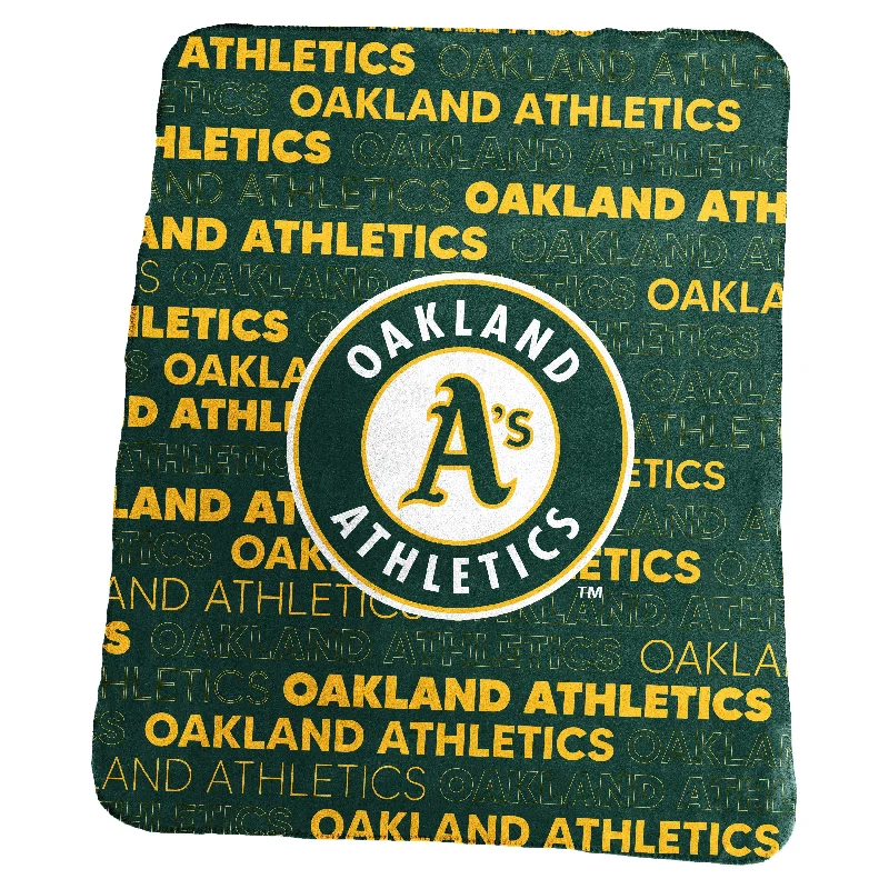 Sports-Themed Team Home Textiles for Bar and Man Cave Decor-Oakland Athletics Classic Fleece