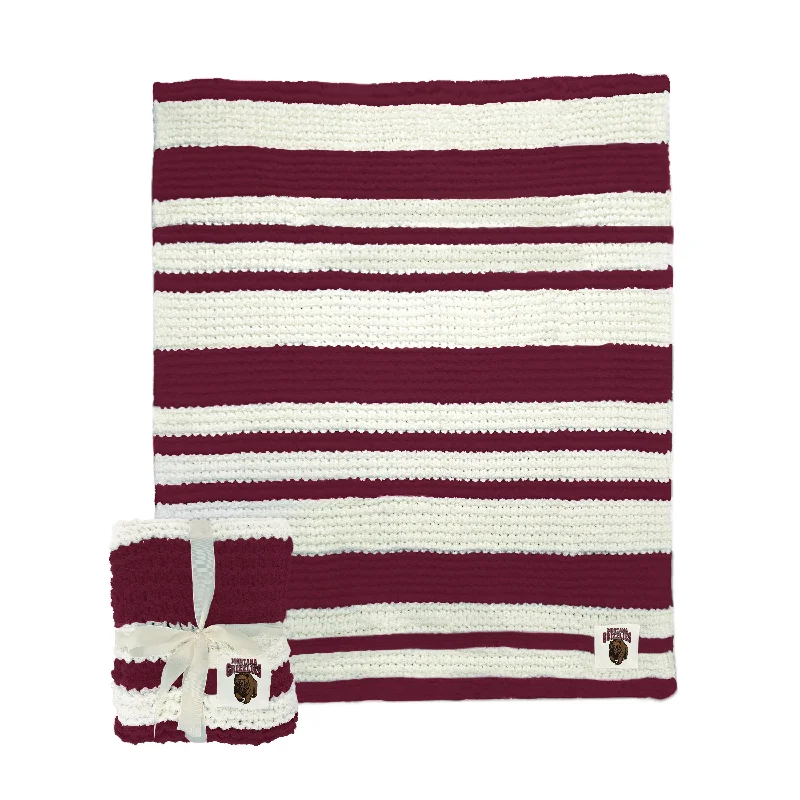 Baseball Team Home Textiles with Soft Comforters and Bedding-Montana Cable Knit Throw 50x60