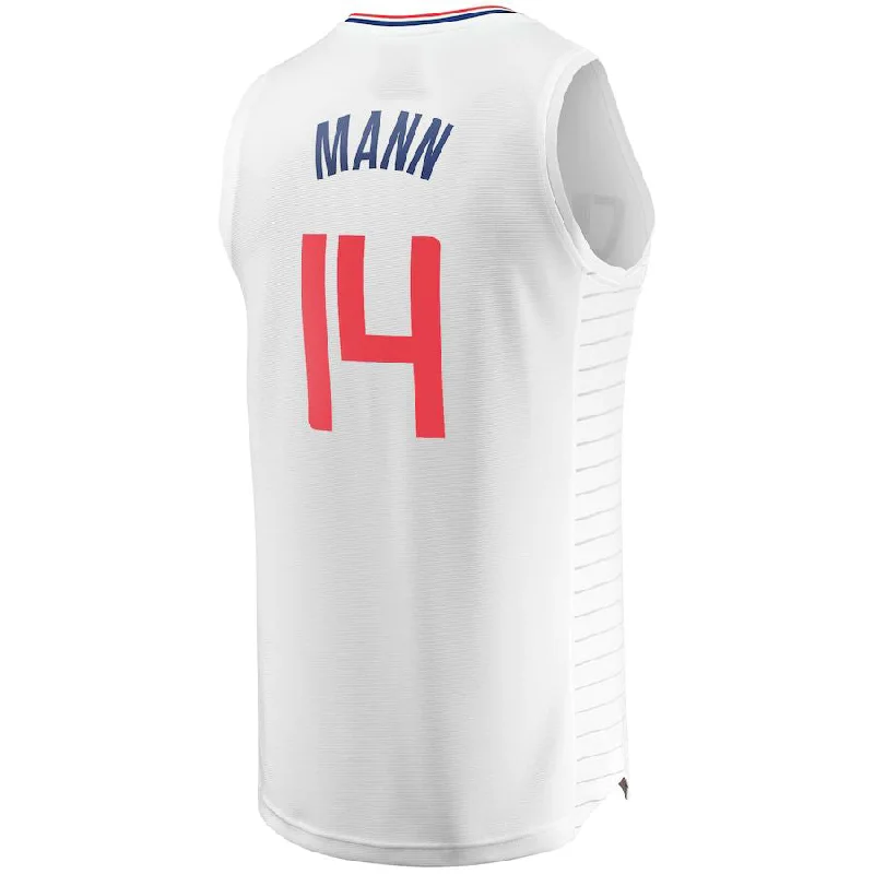 Professional Basketball Jersey for League Play-LA.Clippers #14 Terance Mann Fanatics Branded Fast Break Replica Player Jersey White Association Edition Stitched American Basketball Jersey