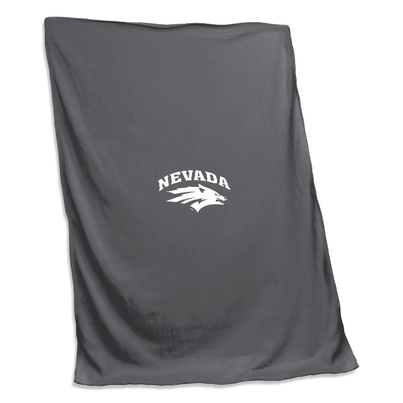 Custom-Printed Team Home Textiles for Game-Day Decorations-Nevada (Reno) Charcoal Screened Sweatshirt Blanket