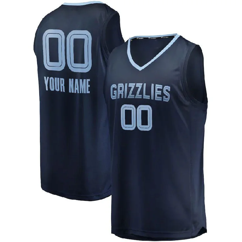 Soft Polyester Basketball Jersey for Lightweight Feel-Custom M.Grizzlies  Fanatics Branded 2018-19 Fast Break Replica Jersey Navy  Icon Edition Stitched Basketball Jersey