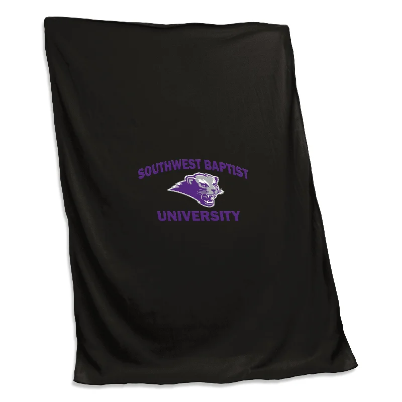 Custom Team Home Textiles for Holiday Gifts and Fanatics-Southwest Baptist Screened Sweatshirt Blanket