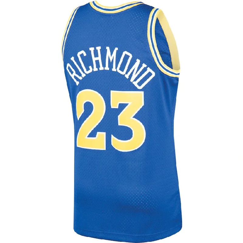 Comfortable Basketball Jersey for Everyday Wear-G.State Warriors #23 Mitch Richmond Mitchell & Ness 1990-91 Hardwood Classics Swingman Player Jersey  Royal Stitched American Basketball Jersey