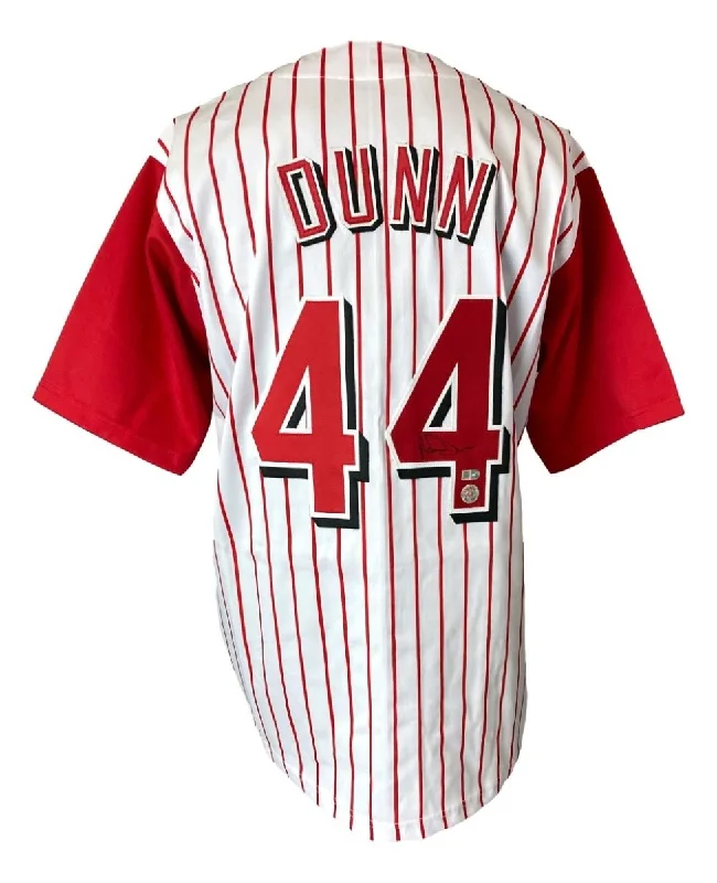 Premium Baseball Jersey for Competitive Play-Adam Dunn Cincinnati Signed White Baseball Jersey Sports Integrity