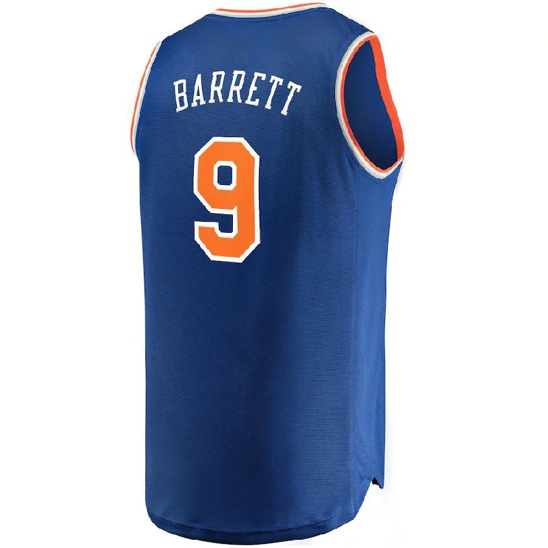 Premium Basketball Jersey for Elite Players-NY.Knicks #9 RJ Barrett Fanatics Branded Replica Fast Break Jersey Blue  Icon Edition Stitched American Basketball Jersey