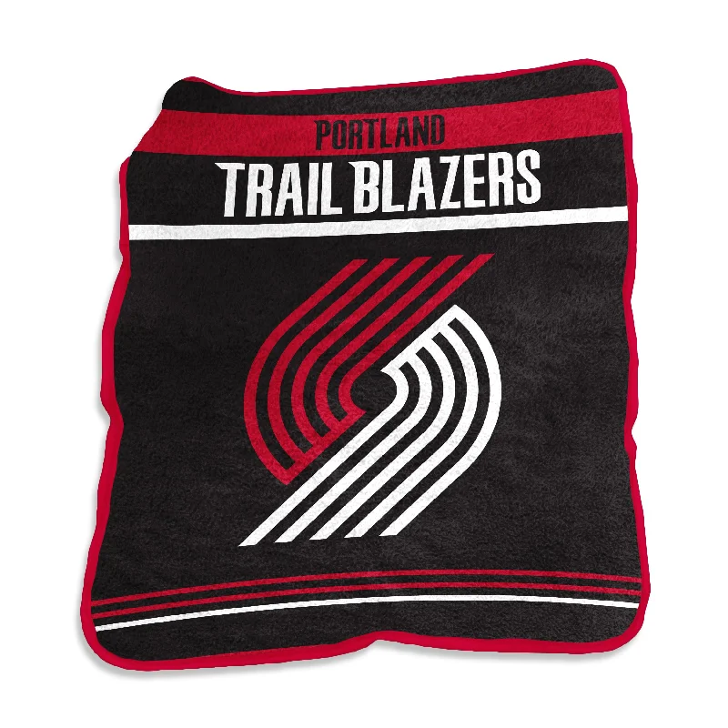 Multi-Purpose Team Home Textiles for Living Rooms and Game Rooms-Portland Trail Blazers Gameday Raschel Throw