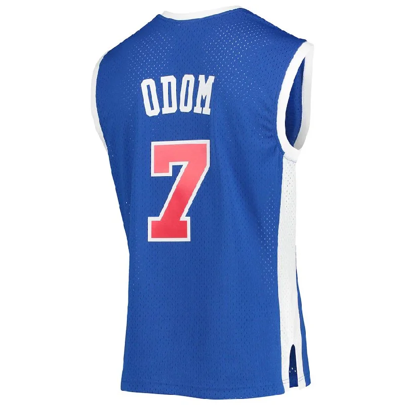 Custom Basketball Jersey with Your Own Graphics-LA.Clippers #7 Lamar Odom Mitchell & Ness 2002-03 Hardwood Classics Swingman Jersey Royal Stitched American Basketball Jersey