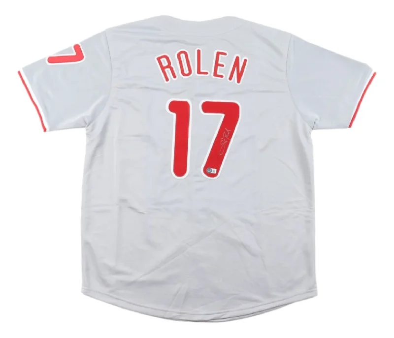 Unique Baseball Jersey for Personal Style-Scott Rolen Philadelphia Signed Gray Baseball Jersey BAS