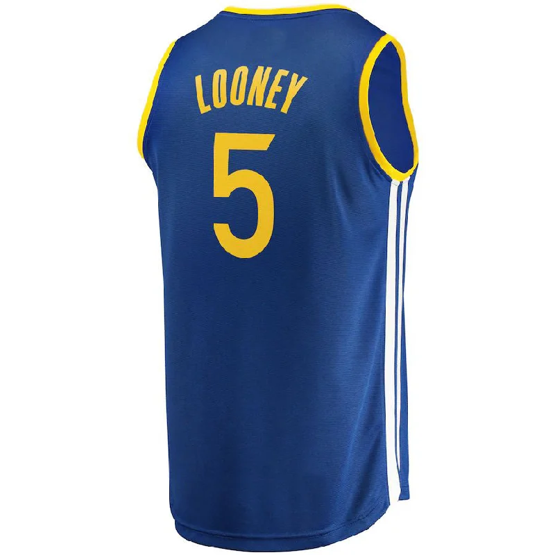 Basketball Jersey for Casual Weekend Wear-G.State Warriors #5 Kevon Looney Fanatics Branded 2022-23 Fast Break Replica Player Jersey Icon Blue Stitched American Basketball Jersey