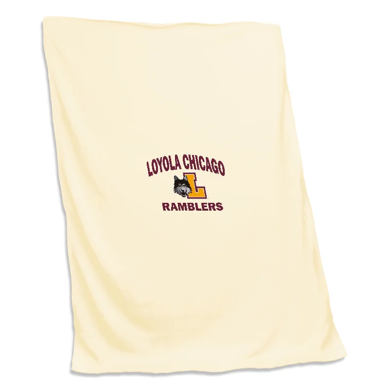 Team Home Textiles for Youth Leagues and Little League Fans-Loyola Lakeshore Screened Sweatshirt Blanket