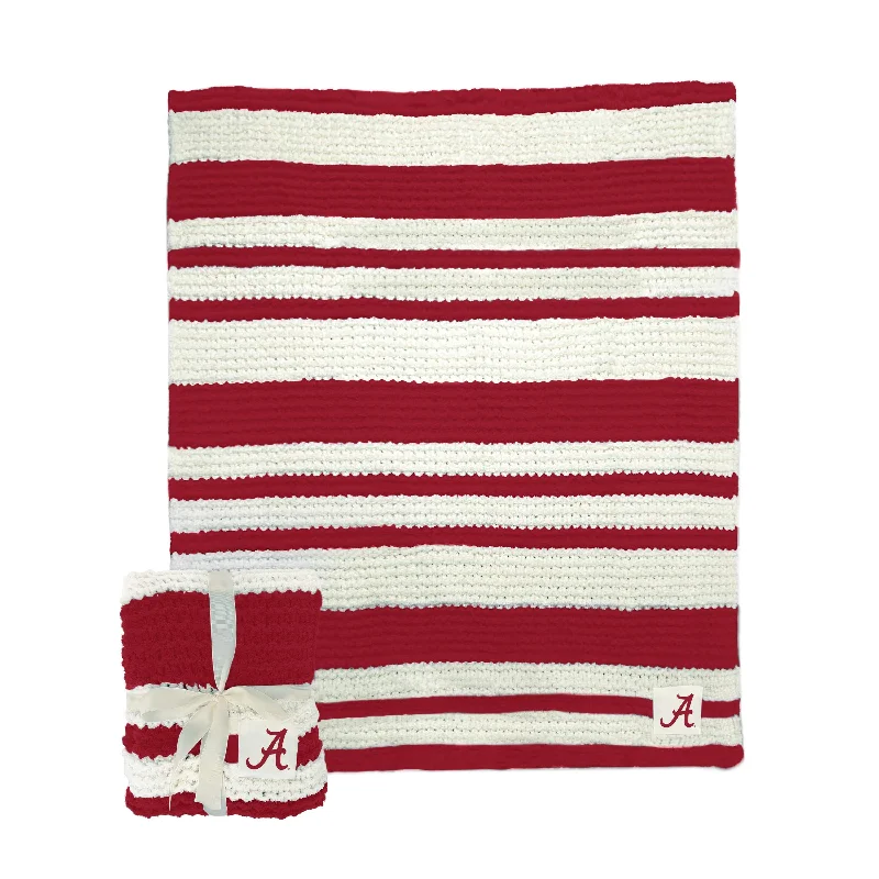 High-Quality Team Home Textiles for Bedroom Comfort-Alabama Cable Knit Throw 50x60