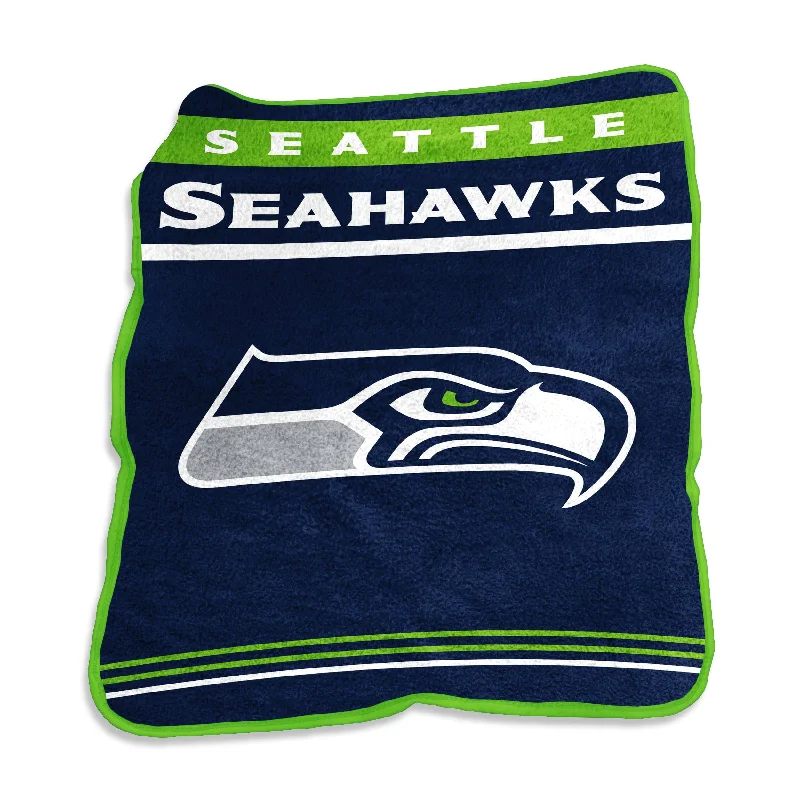 Team Home Textiles with Comfy Cushions and Pillows for Relaxation Areas-Seattle Seahawks Gameday Raschel Throw