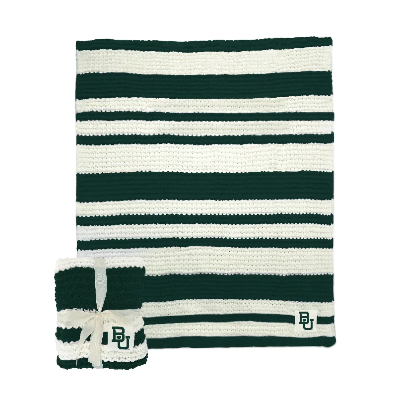 Soft and Cozy Team Home Textiles for Relaxing After Games-Baylor Cable Knit Throw 50x60