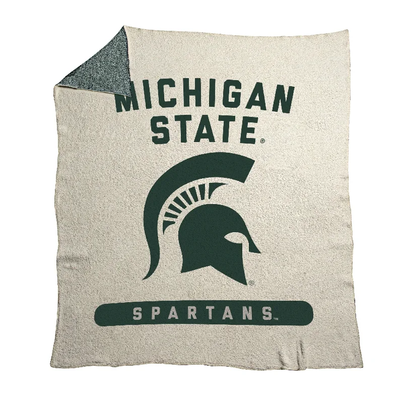 Eco-Friendly Team Home Textiles for Sustainable Support-Michigan State Prime Luxe Dreams Throw