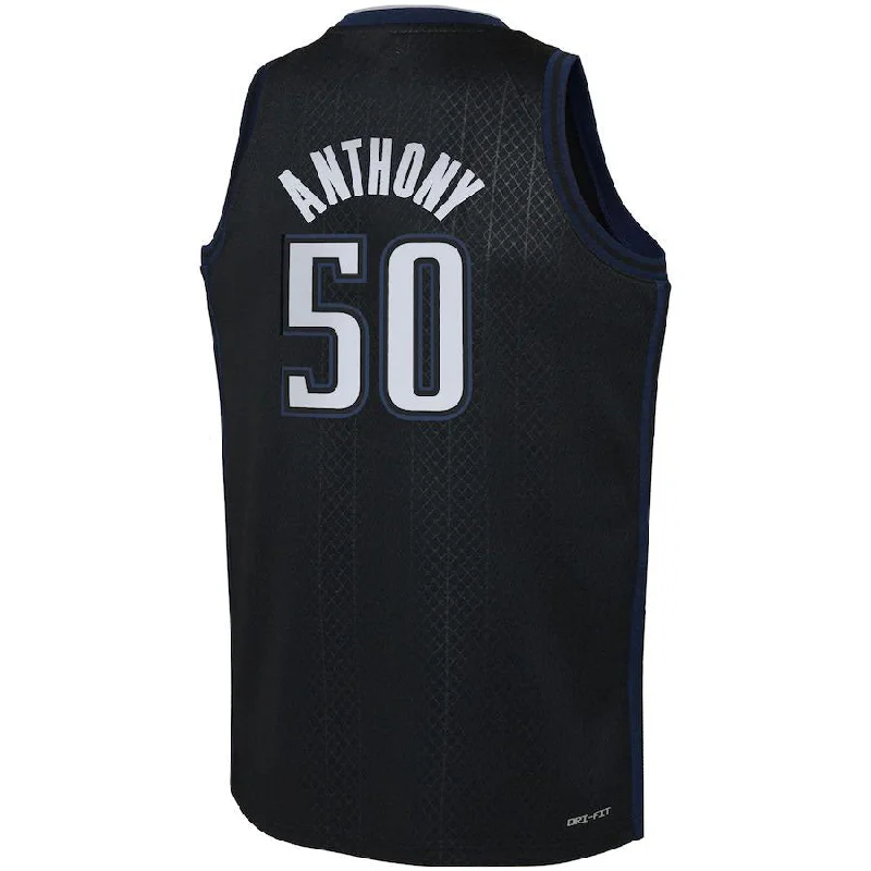 Comfortable Basketball Jersey for All Seasons-O.Magic #50 Cole Anthony 2022-23 Swingman Jersey City Edition Black Stitched American Basketball Jersey