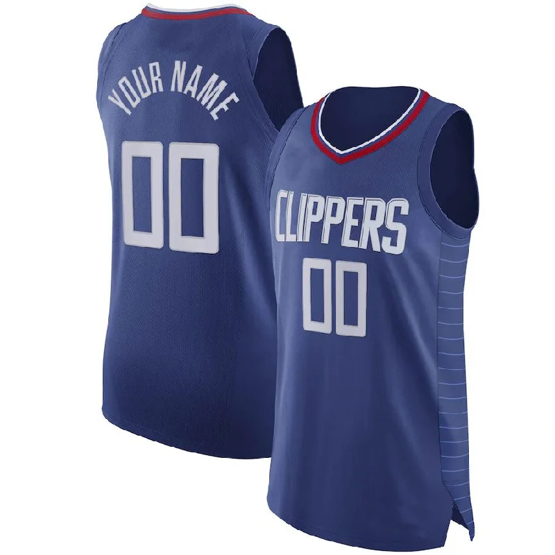 Custom Basketball Jersey for College Teams-Custom LA.Clippers Authentic Royal Icon Edition Stitched Basketball Jersey