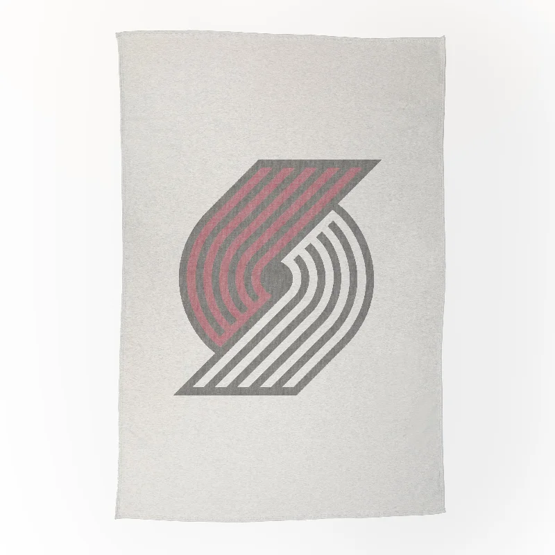 Team Home Textiles Featuring Pillows and Cushions with Team Branding-Portland Trailblazers Oversized Logo Sublimated Sweatshirt Blanket