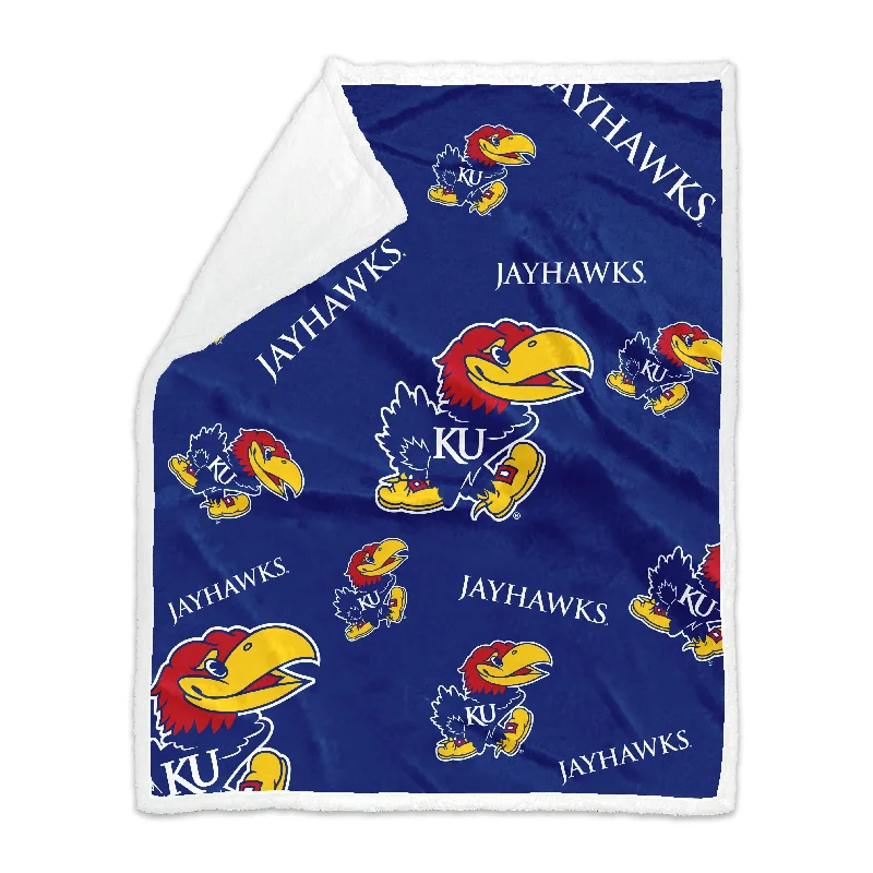 Stylish Team Home Textiles for NFL, NBA, and MLB Fans-Kansas 50x60 Plush Sherpa Throw