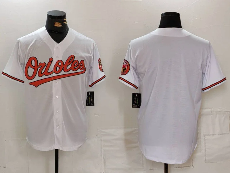 Unique Baseball Jersey for Personal Style-Baltimore Orioles Big Logo White 2024 Home Limited Cool Base Stitched Baseball Jersey