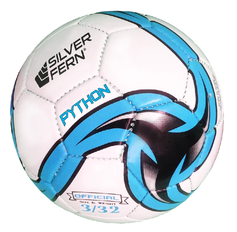 Football for All-Weather Play with Water-Resistant Cover-Silver Fern Python Soccer Ball sz3