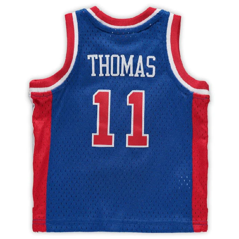 Personalized Basketball Jersey for Special Occasions-D.Pistons #11 Isaiah Thomas Mitchell & Ness Infant 1988-89 Hardwood Classics Retired Player Jersey Blue Stitched American Basketball Jersey