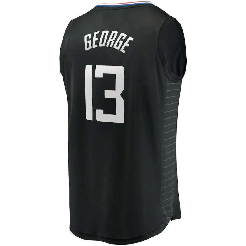 Classic Basketball Jersey for Traditional Style-LA.Clippers #13 Paul George Fanatics Branded 2020-21 Fast Break Player Jersey  Black Statement Edition Stitched American Basketball Jersey