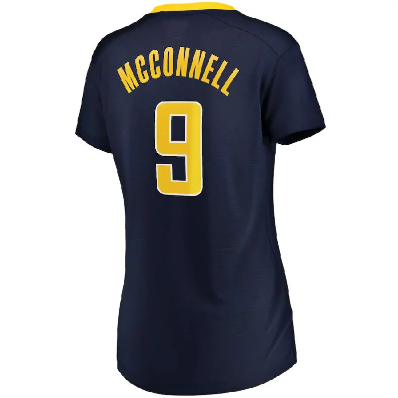 Team Basketball Jersey for Group Sports-IN.Pacers #9 T.J. McConnell Fanatics Branded Women's Fast Break Player Replica Jersey Navy Icon Edition Stitched American Basketball Jersey