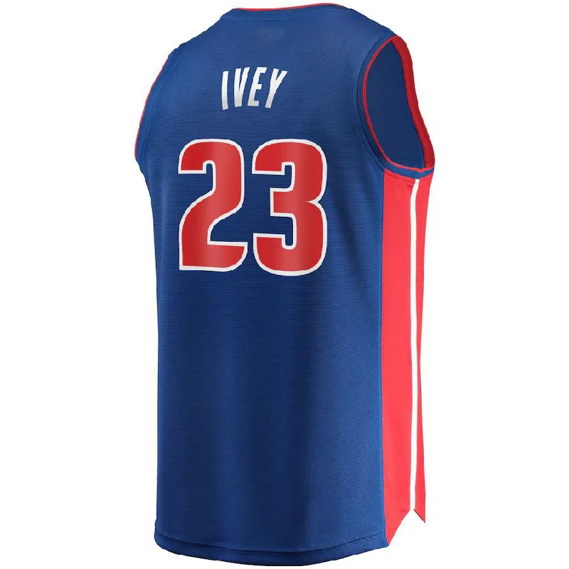 Sports Basketball Jersey with Moisture-Wicking Technology-D.Pistons #23 Jaden Ivey Fanatics Branded 2022 Draft First Round Pick Fast Break Replica Player Jersey Icon Edition Blue Stitched American Basketball Jersey